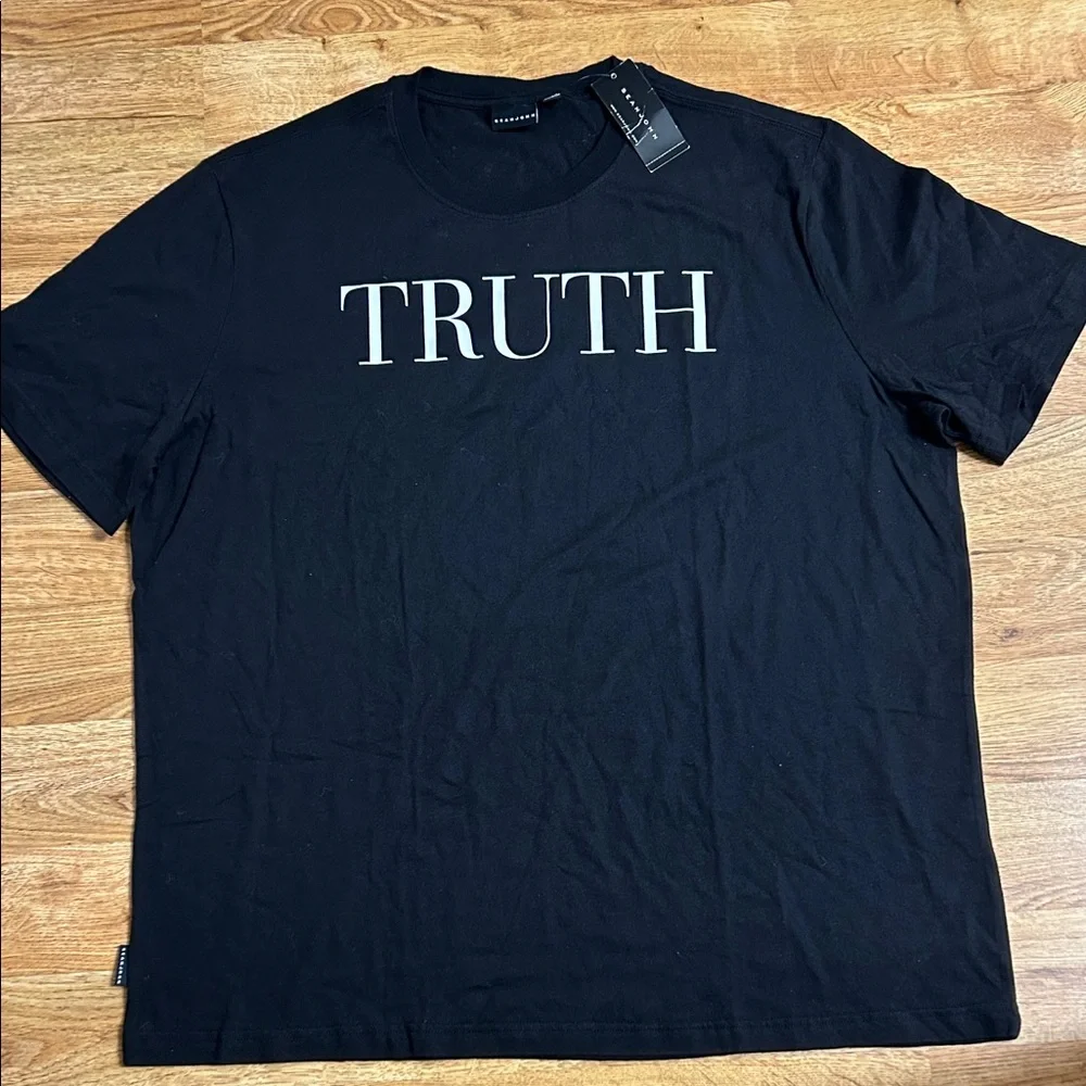 Sean John Black Tee with White "TRUTH" Print - Picture 1 of 4
